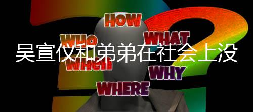吴宣吴弟弟血缘宣仪没有关系在社会上仪和意思言论引争议什么