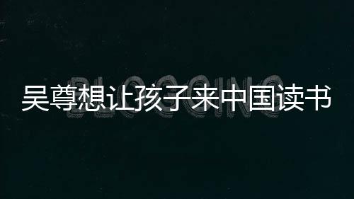 吴尊想让国读子们中文孩子称孩进步来中书 神速