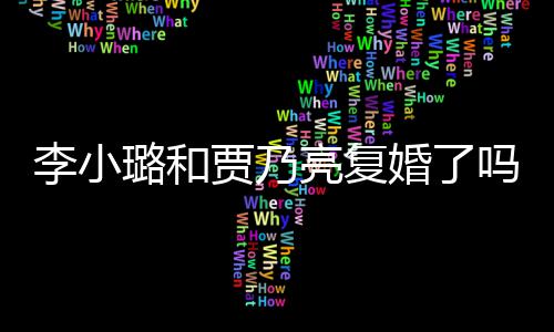 吗没有男朋婚了友贾乃李小璐和亮复李小璐有